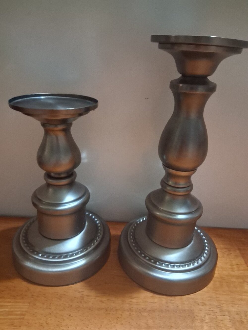 Longerberger siler tone candlesticks